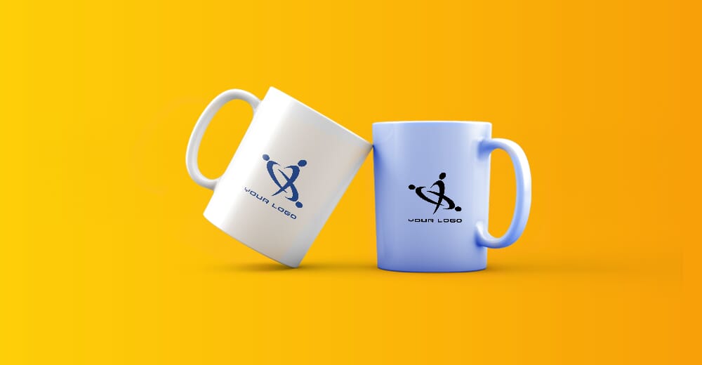 Mug in vetro per sublimazione, Logo Personalizzato