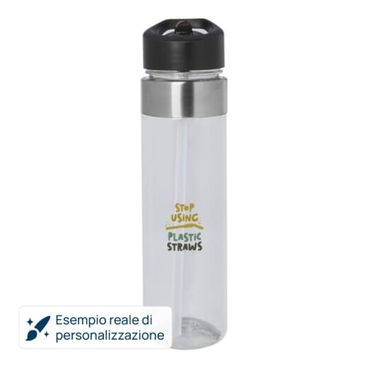 Borraccia trasparente con cannuccia DYLAN TRITAN 650 ml
