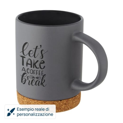 Tazza in ceramica con base in sughero NEIVA - 425 ml