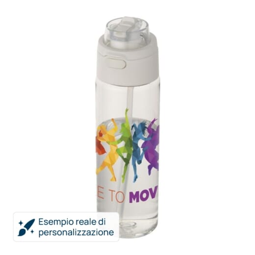 Borraccia in plastica riciclata con cannuccia THERON 700 ml