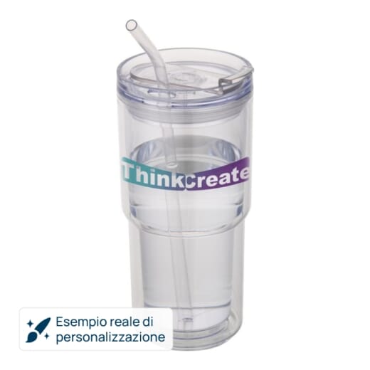 Bicchiere in plastica a doppia parete ARCHER 480 ml