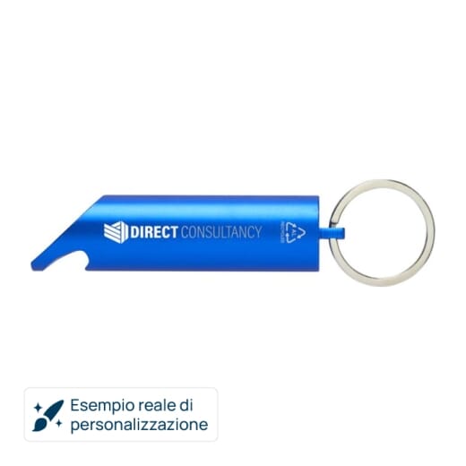 Portachiavi con torcia a LED e apribottiglie FLARE