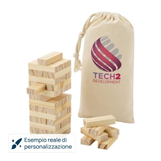 Gioco con torre impilabile in legno JUMBLE