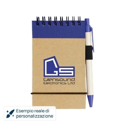 Taccuino riciclato A7 con penna ZUSE