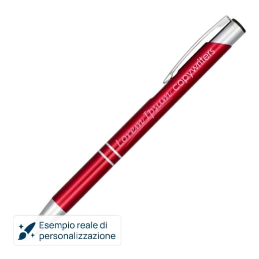 Penna in alluminio anodizzato MONETA BLACK