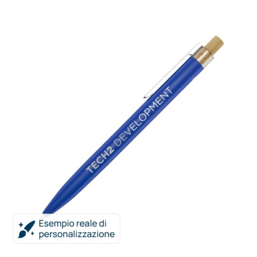 Penna a sfera in alluminio riciclato NOOSHIN BLACK