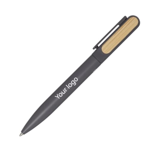 Penna in alluminio con dettagli in bambù BLANCA