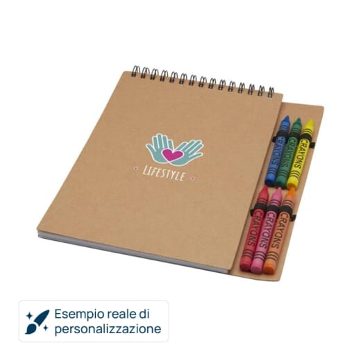 Quaderno A5 a spirale con pastelli DOODLE