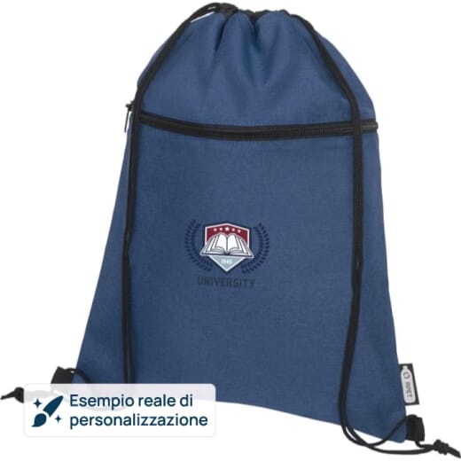 Zaino con cordoncino in PET riciclato ROSS