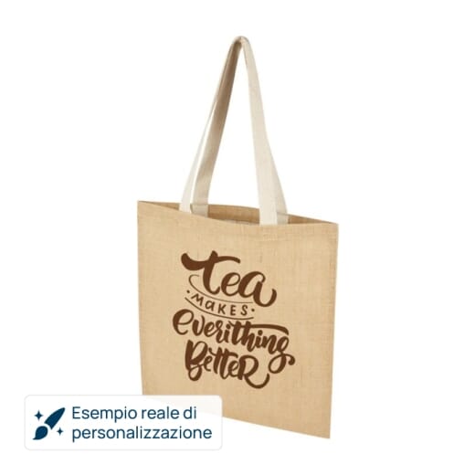 Tote bag in juta personalizzata JUTA