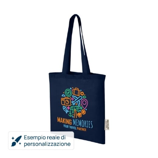 Tote bag personalizzabile in cotone MADRAS 7L