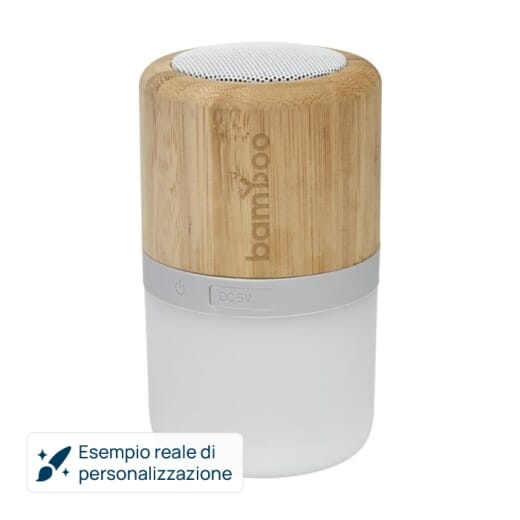 Speaker in bambù con luce AUREA