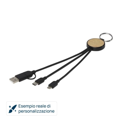 Cavo di ricarica 6 in 1 con portachiavi TECTA