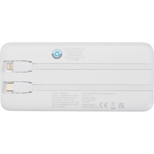 Power bank con 2 cavi integrati ADHIL