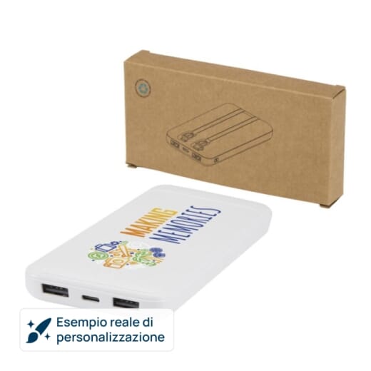Power bank con 2 cavi integrati ADHIL