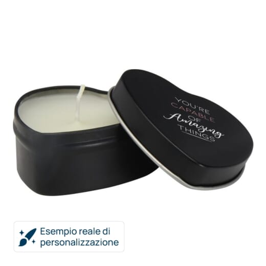 Candela in scatola a forma di cuore BLISSFUL