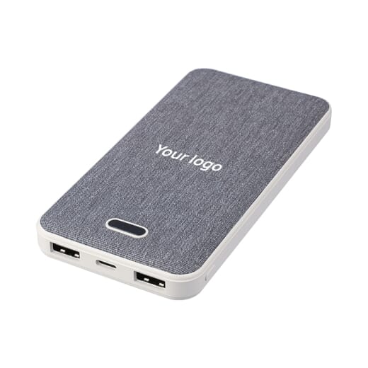 Power bank in ABS riciclato e tessuto rPET TOVI