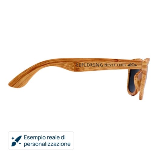 Occhiali da sole effetto legno MIRA