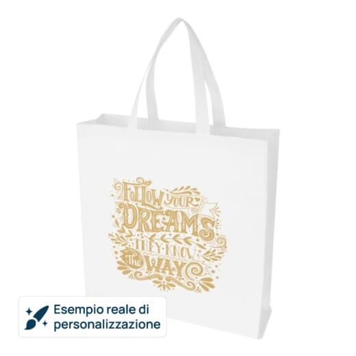 Tote bag a soffietto in tessuto non tessuto riciclato ECOSEAL