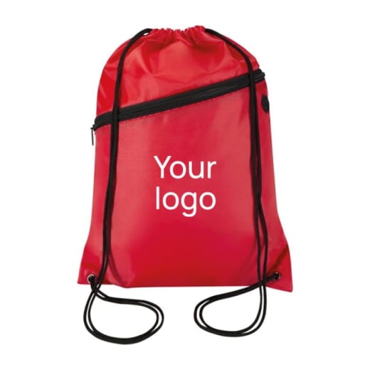 Borsa con coulisse e tasca frontale in RPET ORIOLE