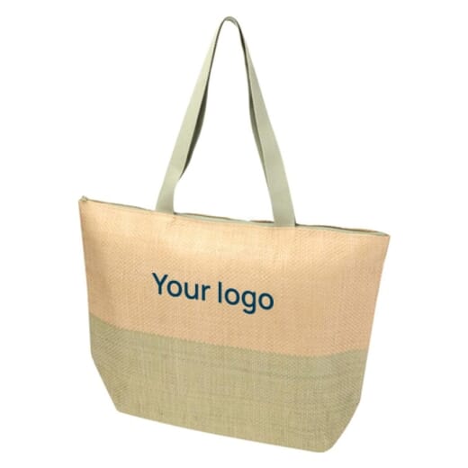 Borsa di carta paglia con cerniera RHYTHM 21L