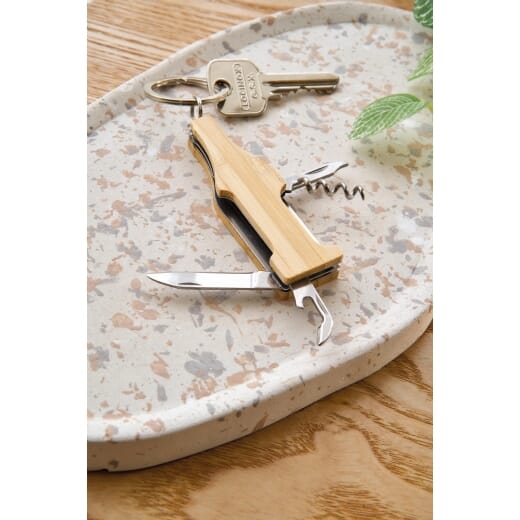 Portachiavi multitools in bambù IANAYA