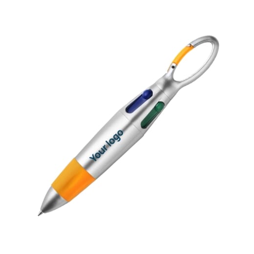 Penna a sfera 4 colori con moschettone MARVIN