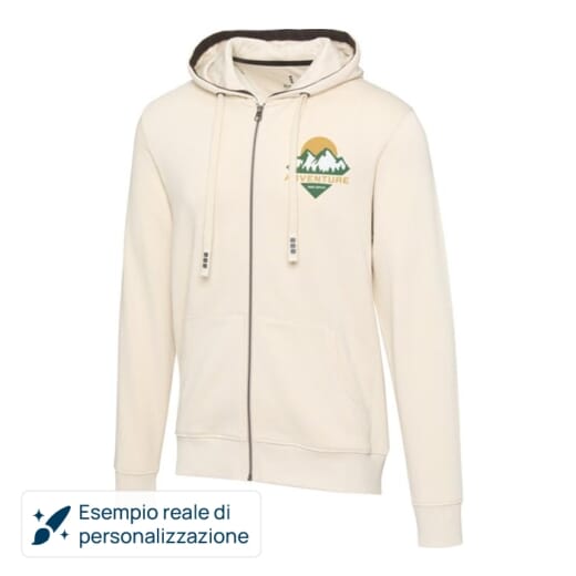 Felpa unisex con zip intera ARORA