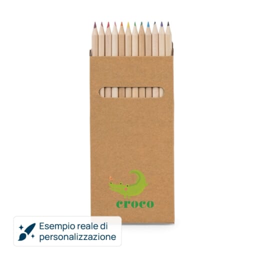 Scatola con 12 matite colorate CROCO