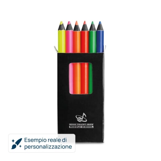 Scatola con 6 matite fluorescenti MEMLING