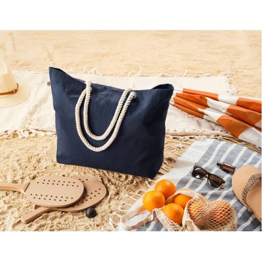Borsa da spiaggia in cotone riciclato ATHENS