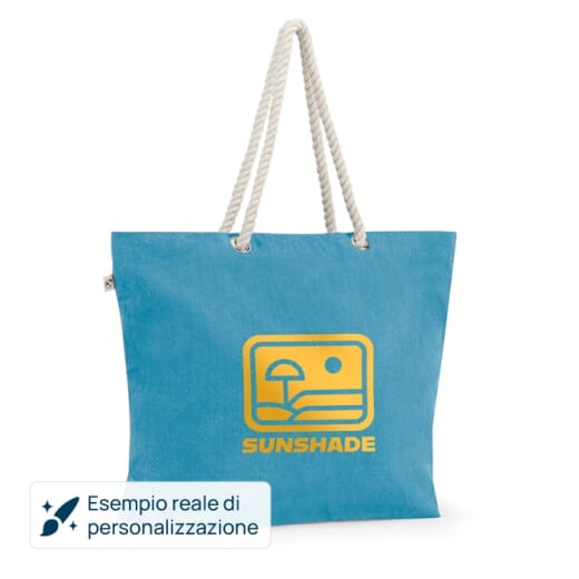 Borsa da spiaggia in cotone riciclato ATHENS