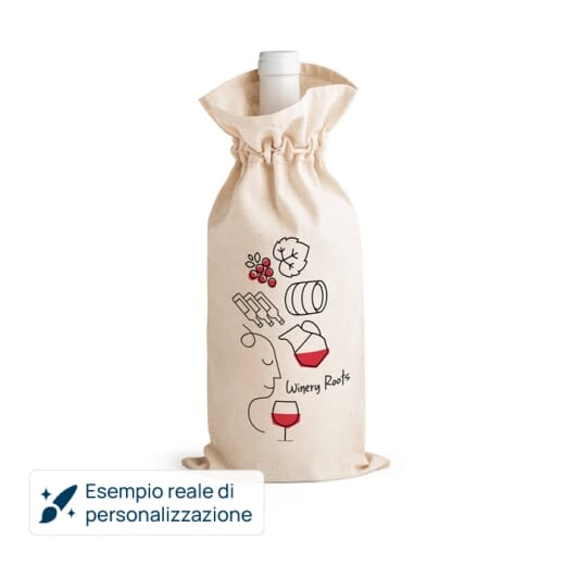 Borsa per bottiglia in cotone JEROME