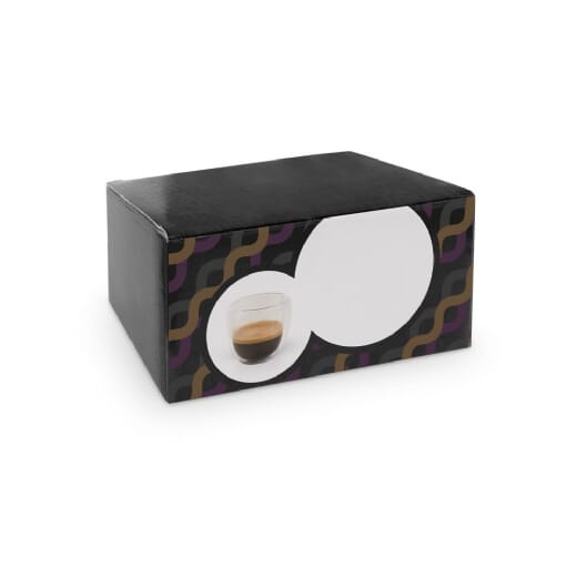 Set due tazze in vetro da caffè EXPRESSO - 75 ml