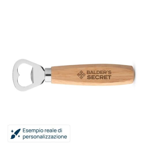Apribottiglie in metallo e legno HOLZ