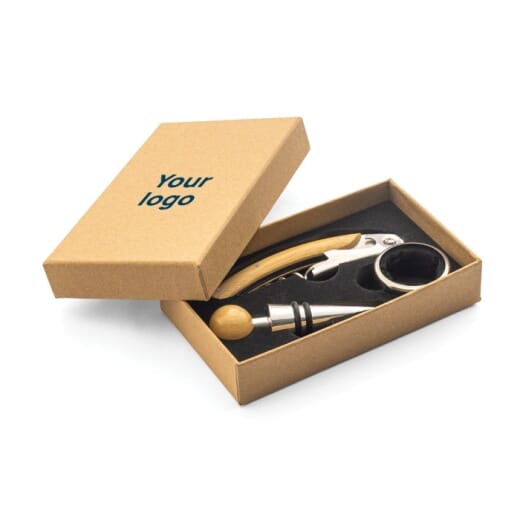 Set da vino in bambù e acciaio inossidabile SAVORY