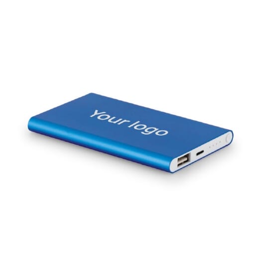 Power bank sottile MARCET in alluminio/ABS