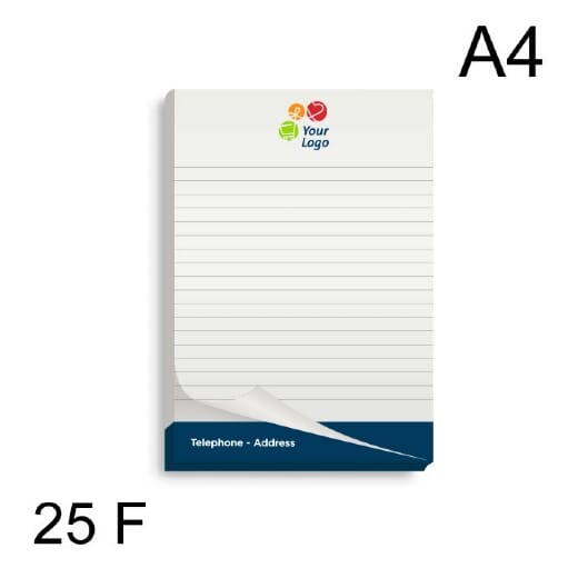 Block notes A4 con 25 fogli