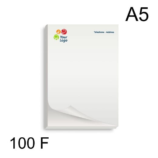 Block notes A5 con 100 fogli