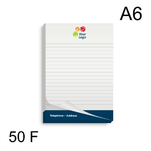 Block Notes A6: Tascabile e Personalizzabile 50F