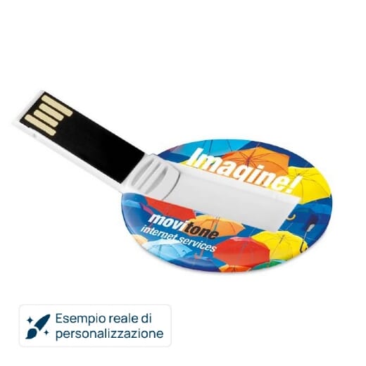 Chiavetta USB personalizzata ROUND CARD