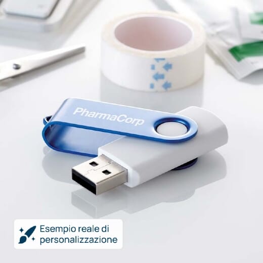 Chiavetta USB promozionale TWISTER WHITE