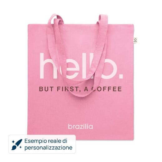 Shopper in cotone riciclato VIVEKA COLOUR