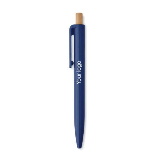 Penna a sfera con pulsante in bamboo PENU