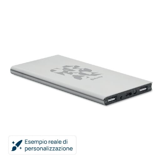 Power bank in alluminio riciclato POWERFLAT8C