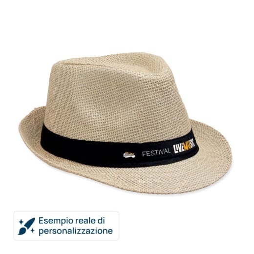 Cappello in paglia di carta BOOWIE