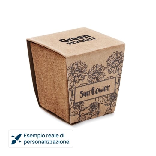Vaso di torba SUNFLOWER KIT