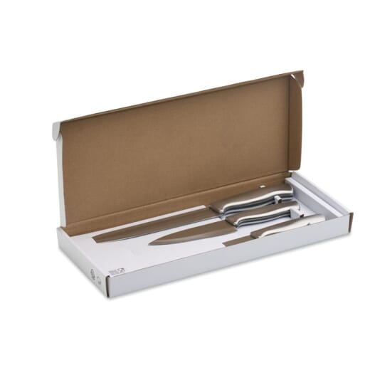 Set di 3 coltelli in acciaio inox COCINERO