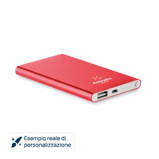 Power bank in alluminio riciclato POWERFLAT