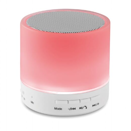 Speaker Bluetooth con LED  ROUND WHITE